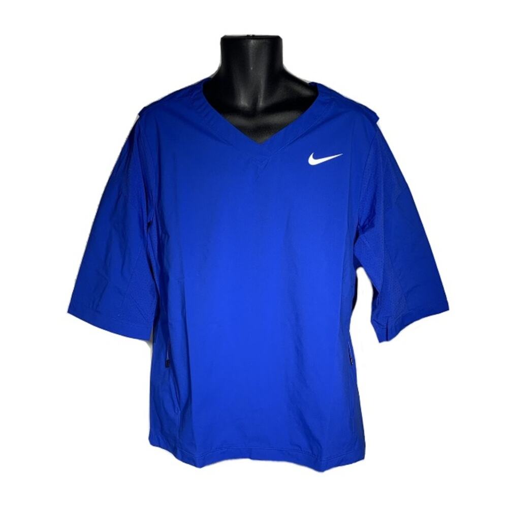 NWT Nike 3/4 Sleeve Baseball Batting Cage Jacket Blue Size S